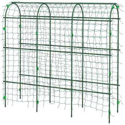 Hivvago Climbing Plant Trellis, Metal Arch A-frame For Garden Vines