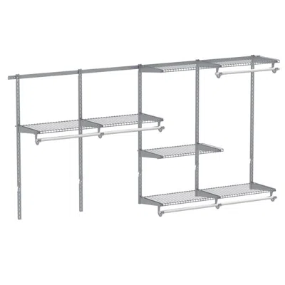 Hivvago Closet System 4-8 Ft Wall-mounted Closet Shelves And Rod