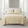 Hivvago Coastal Beach Starfish Seashells Sea Horse Sand Tan 3-piece Quilt Set In Neutral