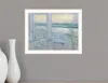 Hivvago Coastal Porch White Framed Print Wall Art In White