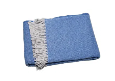 Hivvago Cobalt Blue Mini Dot Fringed Throw Blanket