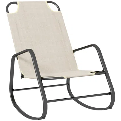 Hivvago Comfortable Garden Rocker For Outdoor Relaxation In Neutral