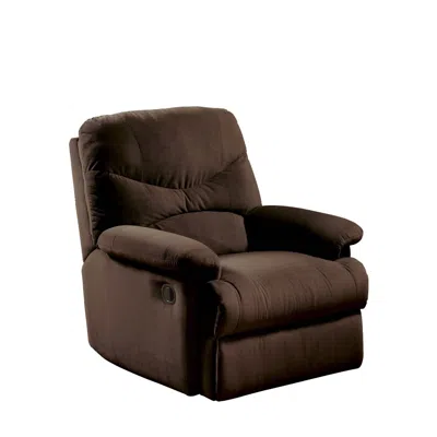 Hivvago Comfortable Recliner Chair In Chocolate Brown Microfiber Upholstery