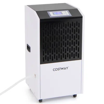 Hivvago Commercial And Industrial Dehumidifier With Drain Hose Large Spaces In White