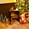 Hivvago Compact Portable Space Heater With Realistic Flame Effect-black