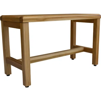 Hivvago Compact Rectangular Teak Shower Outdoor Bench In Natural Finish In Brown