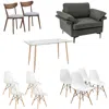 Hivvago Complete Modern Dining Set: 5-piece Dining Chairs And Table Bundle Â€" Sleek Comfortable And Durable In Multi