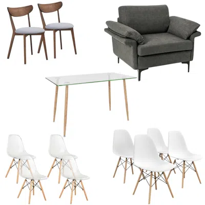 Hivvago Complete Modern Dining Set: 5-piece Dining Chairs And Table Bundle Â€" Sleek Comfortable And Durable In Multi