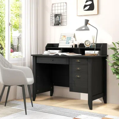 Hivvago Computer Desk Pc Laptop Writing Table Workstation -black