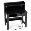 Hivvago Computer Desk With Power Outlets Usb Ports And Type-c-black