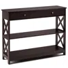 Hivvago Console Table 3-tier With Drawer And Storage Shelves-espresso
