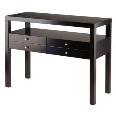Hivvago Console Table Espresso In Brown