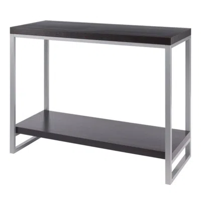 Hivvago Console Table Gray And Espresso