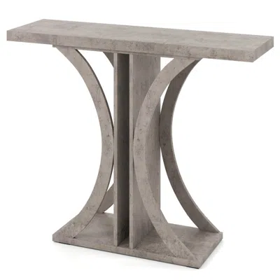 Hivvago Console Table Rectangular Entryway Table With Geometric Frame