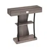 Hivvago Console Table With Drawer And 2-tier Shelves For Entryway Living Room-gray