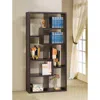 Hivvago Contemporary Asymmetrical Cube Bookcase, Brown In Brown