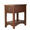 Hivvago Contemporary Chair Side End Table Compact Table With Drawer Nightstand-natural