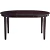 Hivvago Contemporary Oval Dining Table In Dark Brown Cappuccino Wood Finish In Brown