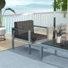 Hivvago Contemporary Sofa Chair With Wpc Armrests And Back Cushions-gray