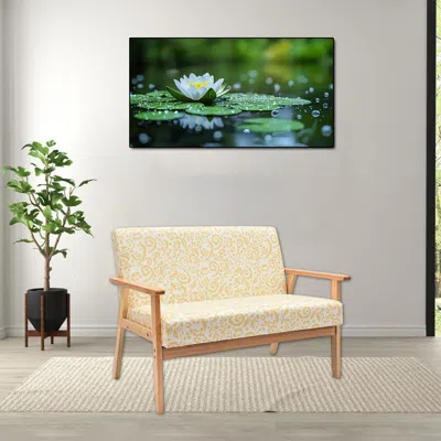 Hivvago Contemporary Upholstered 2-seater Fabric Loveseat With Armrests In Gold