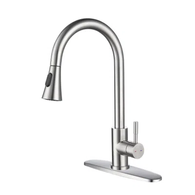 Hivvago Convenient Kitchen Faucet With Pull-out Sprayer - Silver