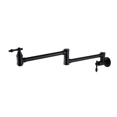 Hivvago Convenient Wall-mounted Matte Black Pot Filler Faucet