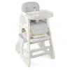 Hivvago Convertible Baby High Chair With Double-layer Tray And Adjustable Backrest In White