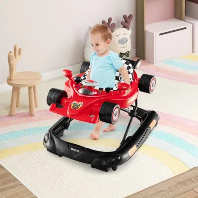 Hivvago Convertible Baby Walker With 3 Adjustable Height Settings-red