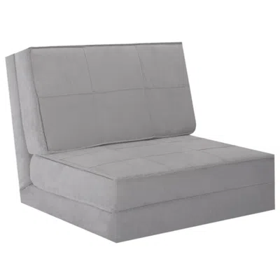 Hivvago Convertible Lounger Folding Sofa Sleeper Bed-gray