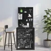 Hivvago Convertible Wall Mounted Table With A Chalkboard-black