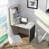 Hivvago Convertible Wall Mounted Table With A Chalkboard-gray