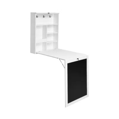 Hivvago Convertible Wall Mounted Table With A Chalkboard-white