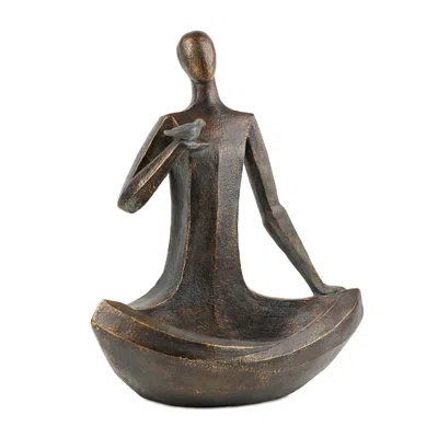 Hivvago Copper Garden Statue In Multi