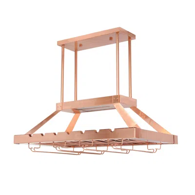 Hivvago Copper Kitchen Island Two Light Iron Led Edison Bulb Flush Ceiling Light In Brown