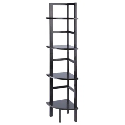 Hivvago Corner Baker's Rack Coffee In Black