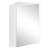 Hivvago Corner Medicine Cabinet With Mirror With Open Mirror Door And Adjustable Shelf