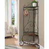 Hivvago Corner Metal Hall Tree Entryway Coat Rack Upholstered Storage Bench Shoe Rack In Multi