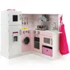 Hivvago Corner Play Kitchen Wooden Toy Set With Sound And Light