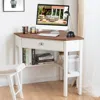 Hivvago Corner Wooden Piece Laptop Computer Desk-natural