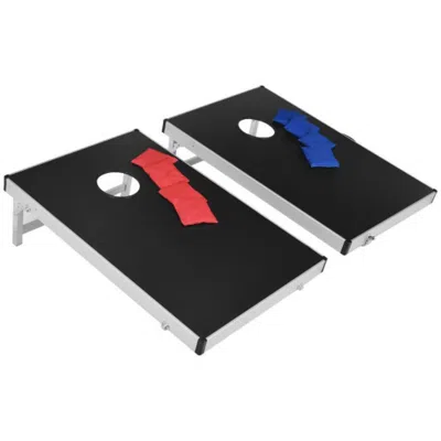 Hivvago Cornhole Set With Foldable Design And Side Handle In Neutral