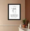 Hivvago Correct Way To Hang Toilet Paper Black Framed Print Bathroom Wall Art In White