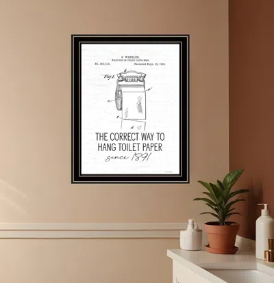 Hivvago Correct Way To Hang Toilet Paper Black Framed Print Bathroom Wall Art In White