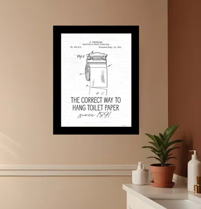 Hivvago Correct Way To Hang Toilet Paper Black Framed Print Bathroom Wall Art