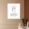 Hivvago Correct Way To Hang Toilet Paper White Framed Print Bathroom Wall Art In White