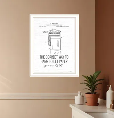Hivvago Correct Way To Hang Toilet Paper White Framed Print Bathroom Wall Art