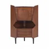 Hivvago Cosmo Brown And Black Corner Bar Cabinet In Brown