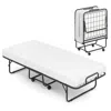 Hivvago Cot Size Folding Bed Frame With Memory Foam Mattress And Metal Frame