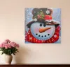 Hivvago Count Down To Christmas Snowman Canvas Wrapped Canvas Print Wall Art In Multi