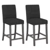 Hivvago Counter Height Bar Stools Set Of 2 With Back And Footrest