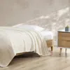 Hivvago Cream Bone Lightweight 100-percent Cotton Blanket - Machine Washable In White